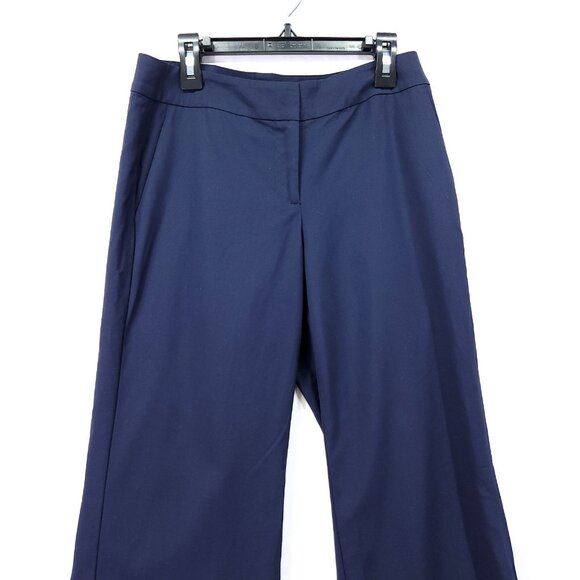 St. John Dress Pants Womens Size 2 Blue Wide Leg Made in USA Professional Wear - Picture 9 of 12
